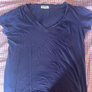Women's Purple V-Neck Top